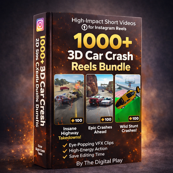 1000+ 3D Car Crash Reels Bundle